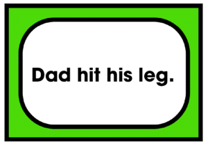 Dad hit his leg