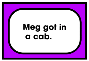 Meg got in a cab