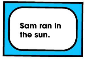 Sam ran in the sun