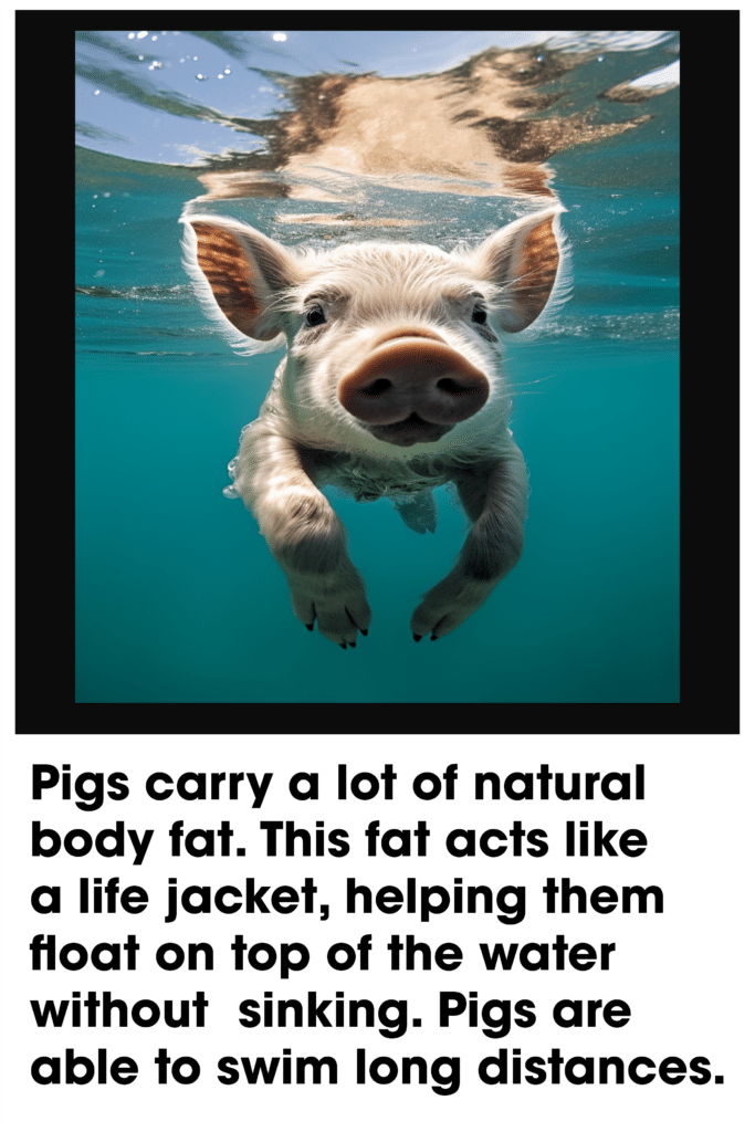 pigs as swimmers